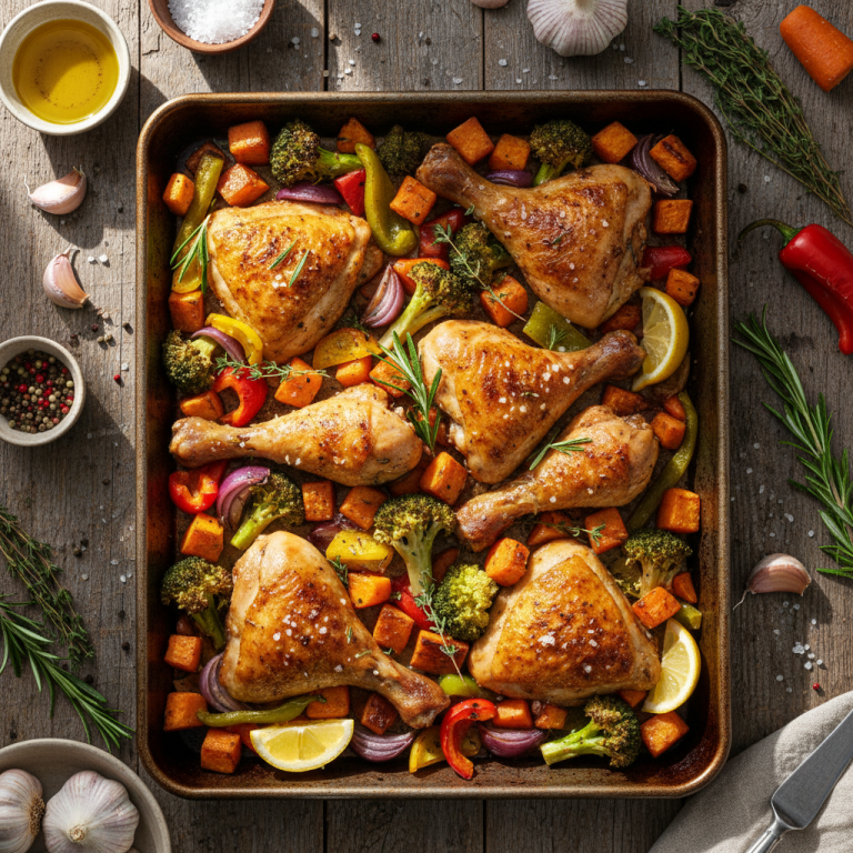 One Pan Chicken and Vegetables – Healthy & Easy Dinner